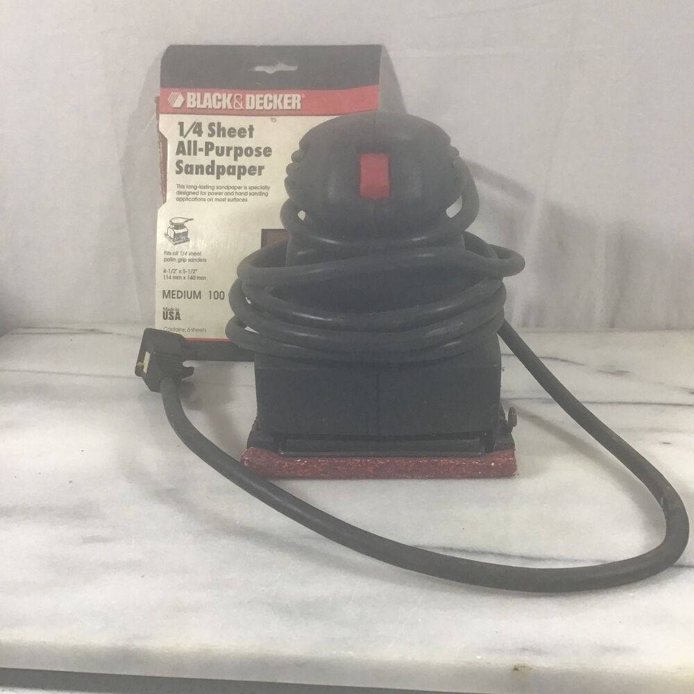 Vintage Craftsman 1/4 Sheet Finishing Palm Sander - Bundle with B&D Sandpaper